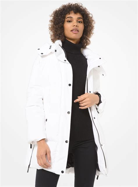 michael kors white jacket|michael kors white puffer jacket.